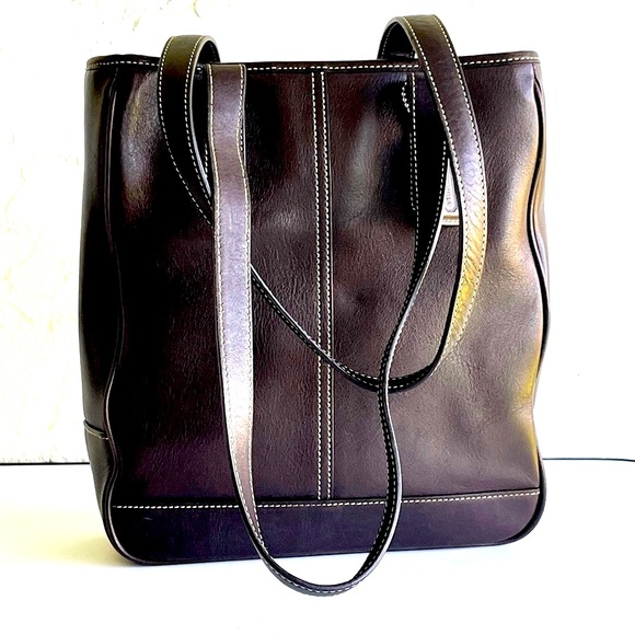 ♦️HOST PICK♦️VINTAGE COACH 7776 DEEP BROWN GLOVE LEATHER SATCHEL SHOULDE… - Picture 1 of 16